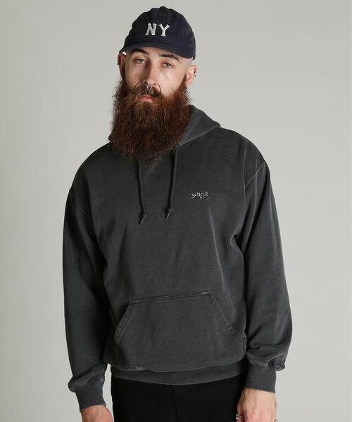 Schott（ショット）の「Schott/ショット/Schott WILD HORSE HOODED SWEAT/ショット ワイルドホース パーカー（パーカー・メンズ・ベージュ/ブラック・M/L/XL/2XL）」の5枚目の写真