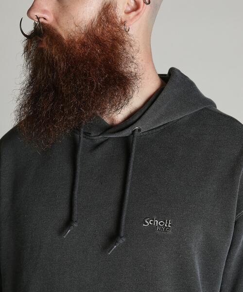 Schott（ショット）の「Schott/ショット/Schott WILD HORSE HOODED SWEAT/ショット ワイルドホース パーカー（パーカー・メンズ・ベージュ/ブラック・M/L/XL/2XL）」の8枚目の写真