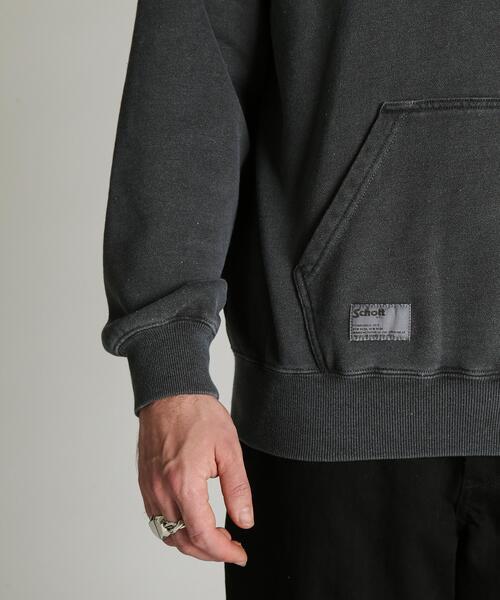 Schott（ショット）の「Schott/ショット/Schott WILD HORSE HOODED SWEAT/ショット ワイルドホース パーカー（パーカー・メンズ・ベージュ/ブラック・M/L/XL/2XL）」の10枚目の写真