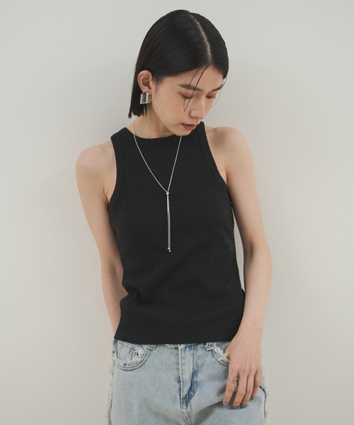 Shelly island（シェリーアイランド）の「カップ付アメスリタンク（タンクトップ・レディース・ホワイト/ピンク/ブラック/カーキ・FREE）」の18枚目の写真