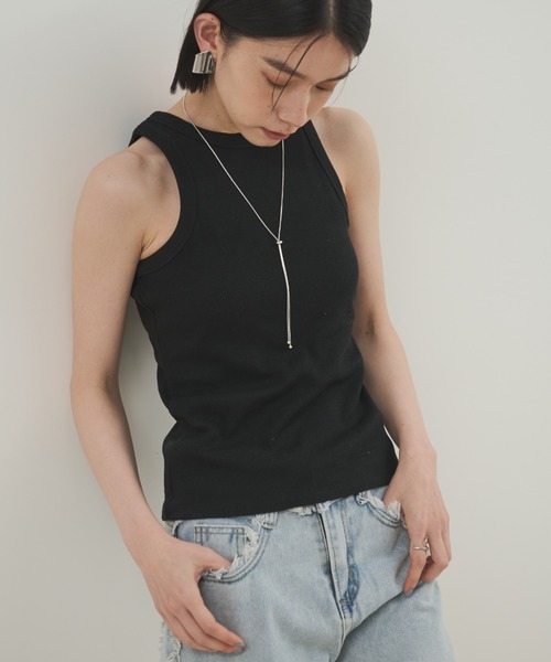 Shelly island（シェリーアイランド）の「カップ付アメスリタンク（タンクトップ・レディース・ホワイト/ピンク/ブラック/カーキ・FREE）」の17枚目の写真