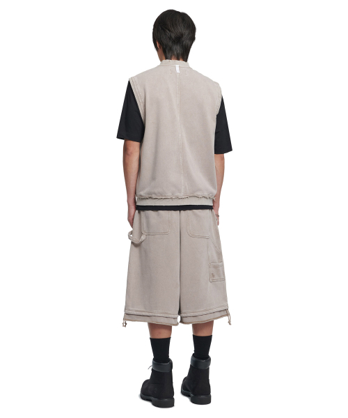 NOMANUAL（NOMANUAL）の「DOUBLE KNEE SWEAT SHORTS - WASHED BEIGE（その他パンツ・レディース・その他・SMALL/MEDIUM/LARGE/X-LARGE）」の5枚目の写真
