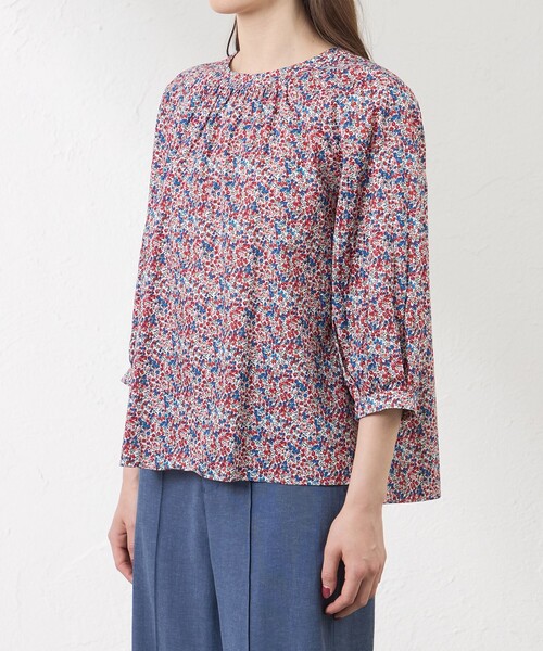amaca(アマカ)の「【LIBERTY】【AMACA Marche】プルオーバーブラウス(シャツ/ブラウス・レディース・レッド系その他/グリーン・38/40)」の6枚目の写真