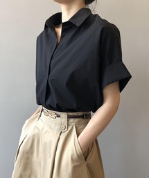 ドレープシルエット スキッパーブラウス