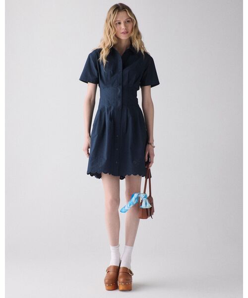 kate spade new york（ケイトスペード ニューヨーク）の「ブロドリー アングレーズ ミニ シャツドレス（ワンピース・レディース・その他・X-SMALL/SMALL/MEDIUM）」の2枚目の写真