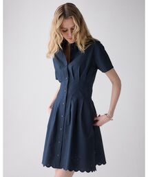 kate spade new york（ケイトスペード ニューヨーク）の「ブロドリー アングレーズ ミニ シャツドレス（ワンピース）」