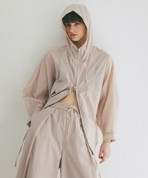 CLANE | CRINKLED SHEER NYLON ZIP UP HOODIE(パーカー)