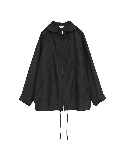 CLANE（クラネ）の「CRINKLED SHEER NYLON ZIP UP HOODIE（パーカー・レディース・ブラック/ベージュ・2/1）」の22枚目の写真