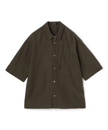 リネンキュプラシルクコンパクト ハーフスリーブシャツ