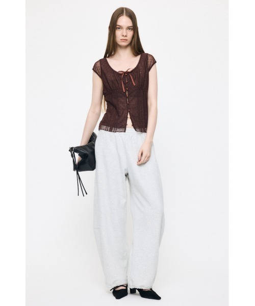 MOUSSY(マウジー)の「TULLE PINTUCK ブラウス(シャツ/ブラウス・レディース・アイボリー/ブラック/ブラウン・1/2)」の6枚目の写真