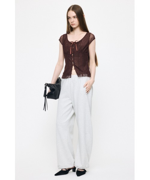 MOUSSY(マウジー)の「TULLE PINTUCK ブラウス(シャツ/ブラウス・レディース・アイボリー/ブラック/ブラウン・1/2)」の7枚目の写真
