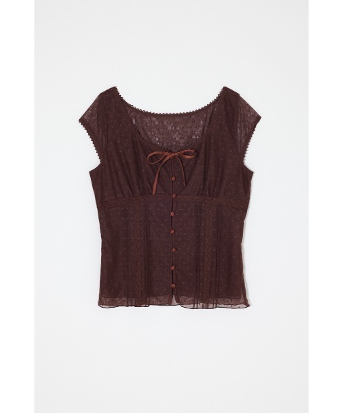 MOUSSY(マウジー)の「TULLE PINTUCK ブラウス(シャツ/ブラウス・レディース・アイボリー/ブラック/ブラウン・1/2)」の10枚目の写真