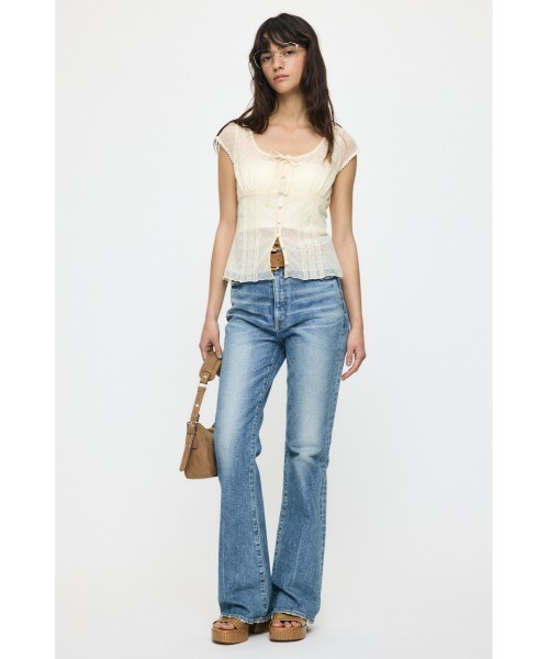 MOUSSY(マウジー)の「TULLE PINTUCK ブラウス(シャツ/ブラウス・レディース・アイボリー/ブラック/ブラウン・1/2)」の12枚目の写真