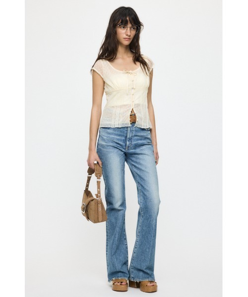 MOUSSY(マウジー)の「TULLE PINTUCK ブラウス(シャツ/ブラウス・レディース・アイボリー/ブラック/ブラウン・1/2)」の13枚目の写真