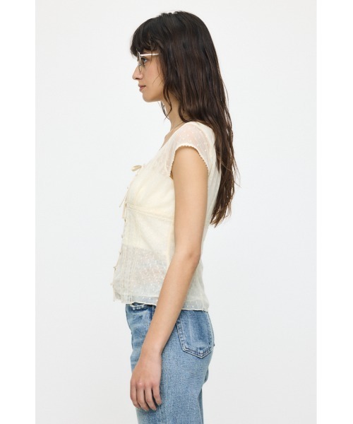 MOUSSY(マウジー)の「TULLE PINTUCK ブラウス(シャツ/ブラウス・レディース・アイボリー/ブラック/ブラウン・1/2)」の15枚目の写真