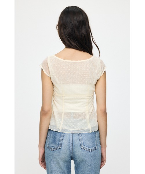 MOUSSY(マウジー)の「TULLE PINTUCK ブラウス(シャツ/ブラウス・レディース・アイボリー/ブラック/ブラウン・1/2)」の16枚目の写真