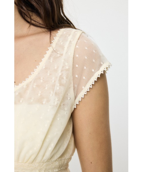 MOUSSY(マウジー)の「TULLE PINTUCK ブラウス(シャツ/ブラウス・レディース・アイボリー/ブラック/ブラウン・1/2)」の18枚目の写真