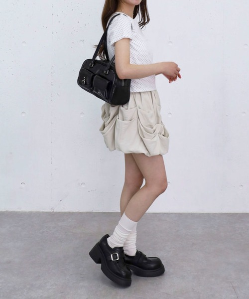 archives(アルシーヴ)の「ピコレースドットチビT(Tシャツ/カットソー・レディース・ネイビー/グレー/オフホワイト・MEDIUM)」の11枚目の写真
