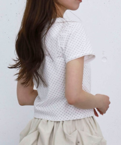 archives(アルシーヴ)の「ピコレースドットチビT(Tシャツ/カットソー・レディース・ネイビー/グレー/オフホワイト・MEDIUM)」の7枚目の写真