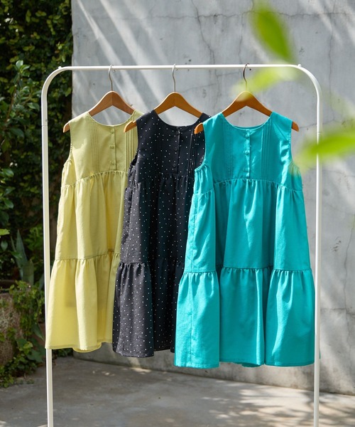 GLOBAL WORK（グローバルワーク）の「Airy Breezeワンピース/647385（ワンピース・キッズ・ターコイズブルー/ブラック/イエロー/レッド・130cm/140cm/150cm/160cm）」の5枚目の写真
