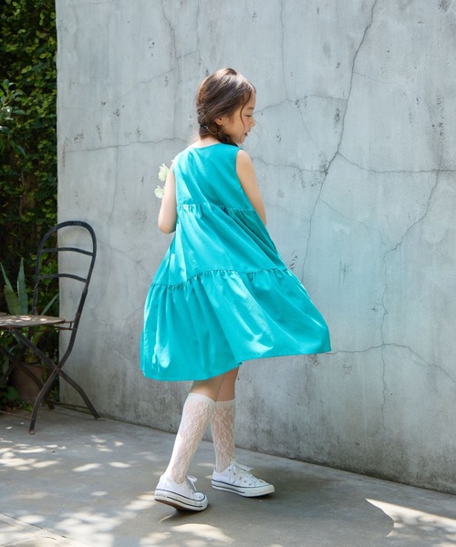 GLOBAL WORK（グローバルワーク）の「Airy Breezeワンピース/647385（ワンピース・キッズ・ターコイズブルー/ブラック/イエロー/レッド・130cm/140cm/150cm/160cm）」の22枚目の写真