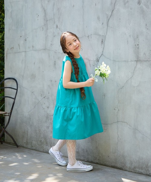 GLOBAL WORK（グローバルワーク）の「Airy Breezeワンピース/647385（ワンピース・キッズ・ターコイズブルー/ブラック/イエロー/レッド・130cm/140cm/150cm/160cm）」の21枚目の写真