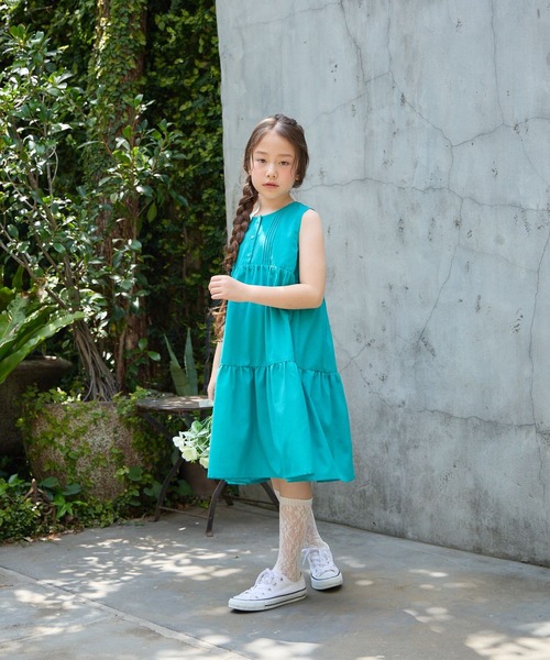 GLOBAL WORK（グローバルワーク）の「Airy Breezeワンピース/647385（ワンピース・キッズ・ターコイズブルー/ブラック/イエロー/レッド・130cm/140cm/150cm/160cm）」の20枚目の写真