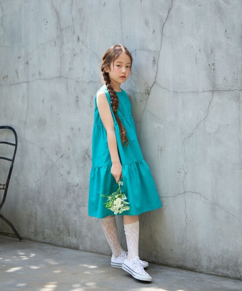 GLOBAL WORK（グローバルワーク）の「Airy Breezeワンピース/647385（ワンピース・キッズ・ターコイズブルー/ブラック/イエロー/レッド・130cm/140cm/150cm/160cm）」の18枚目の写真