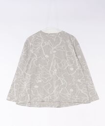Plantation | ラインフラワードットジャージ  / S(Tシャツ/カットソー)
