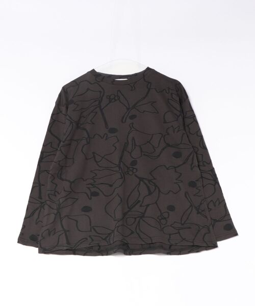 Plantation(プランテーション)の「ラインフラワードットジャージ / S(Tシャツ/カットソー・レディース・ライトグレー/ダークグレー/オフホワイト・M size)」の3枚目の写真