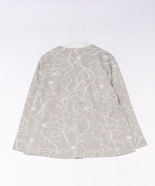 Plantation(プランテーション)の「ラインフラワードットジャージ / S(Tシャツ/カットソー・レディース・ライトグレー/ダークグレー/オフホワイト・M size)」の4枚目の写真