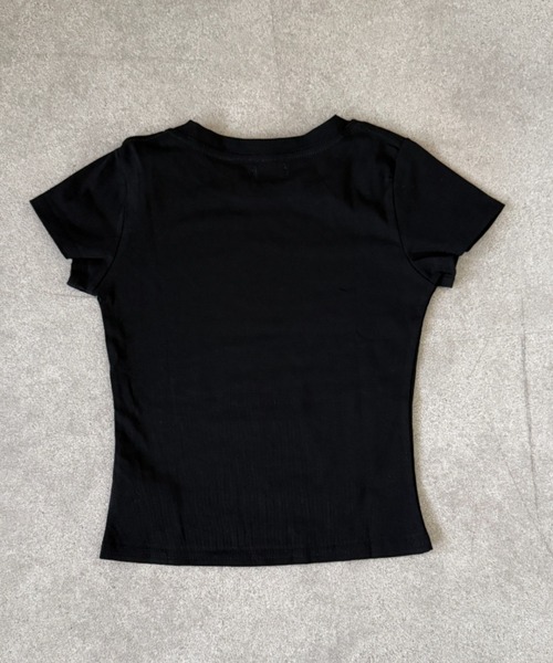 lilful(リルフル)の「【26年春夏新作】フロントハートロゴコンパクト半袖Tシャツ(Tシャツ/カットソー・レディース・ブラック・M/S)」の9枚目の写真
