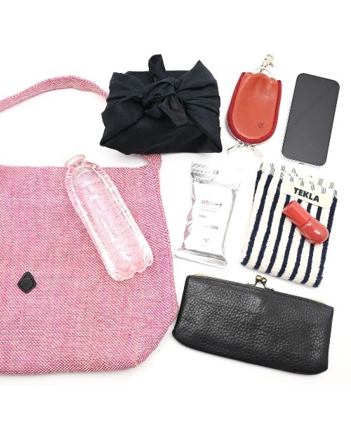CLEDRAN(クレドラン)の「【軽量】CL3911 HAND&WORK COTTON JUTE ONE HANDLE BAG S(トートバッグ・レディース・ブルー/ピンク/ブラウン/ブラック・FREE)」の11枚目の写真