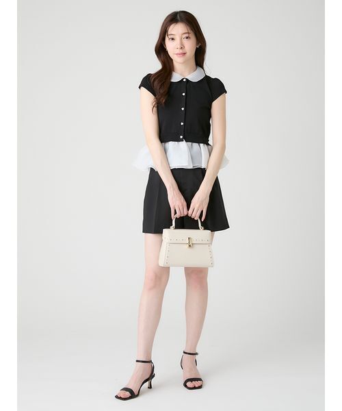 CELFORD（セルフォード）の「【WEB限定カラー】デタッチャブルペプラムカーディガン（カーディガン/ボレロ・レディース・ライトグレー/ネイビー/ブラック・36/38）」の4枚目の写真