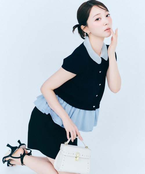 CELFORD（セルフォード）の「【WEB限定カラー】デタッチャブルペプラムカーディガン（カーディガン/ボレロ・レディース・ライトグレー/ネイビー/ブラック・36/38）」の20枚目の写真