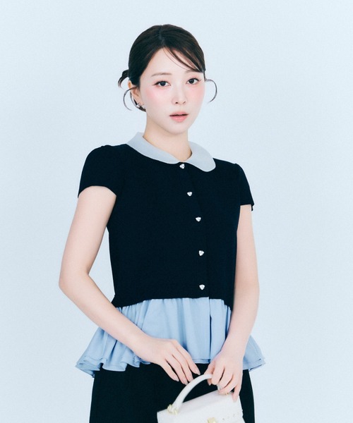 CELFORD（セルフォード）の「【WEB限定カラー】デタッチャブルペプラムカーディガン（カーディガン/ボレロ・レディース・ライトグレー/ネイビー/ブラック・36/38）」の21枚目の写真
