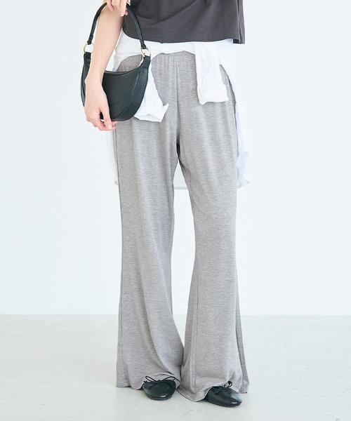 coca(coca)(コカ)の「\再入荷/とろみトラベラーワイドパンツ(その他パンツ・レディース・グレー/ブラック・L/M/S)」の1枚目の写真
