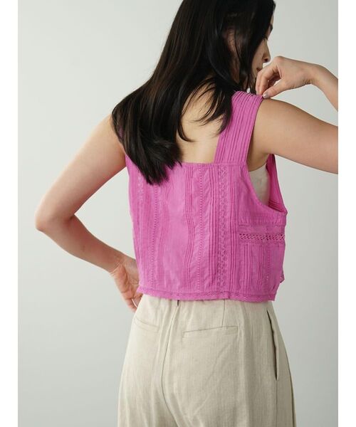 FIKA.(フィーカ)の「Cotton lace bustier(シャツ/ブラウス・レディース・ブラック/ピンク系その他2/オフホワイト・MEDIUM)」の7枚目の写真