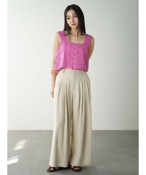 FIKA.(フィーカ)の「Cotton lace bustier(シャツ/ブラウス・レディース・ブラック/ピンク系その他2/オフホワイト・MEDIUM)」の8枚目の写真