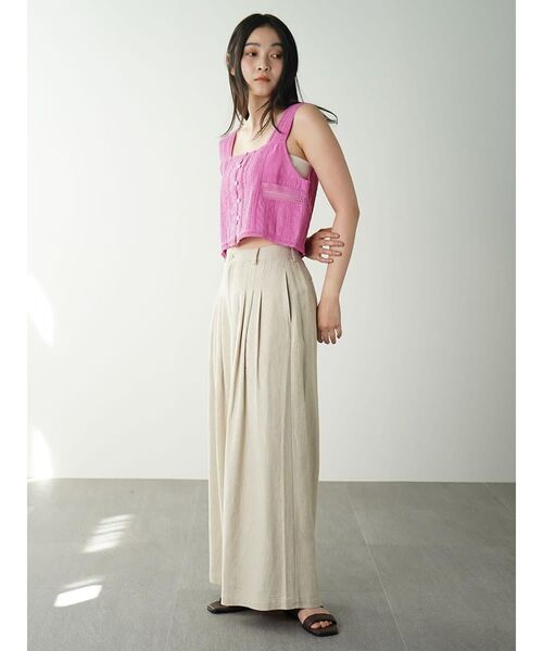 FIKA.(フィーカ)の「Cotton lace bustier(シャツ/ブラウス・レディース・ブラック/ピンク系その他2/オフホワイト・MEDIUM)」の9枚目の写真