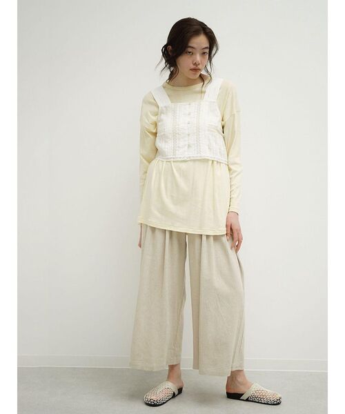 FIKA.(フィーカ)の「Cotton lace bustier(シャツ/ブラウス・レディース・ブラック/ピンク系その他2/オフホワイト・MEDIUM)」の10枚目の写真
