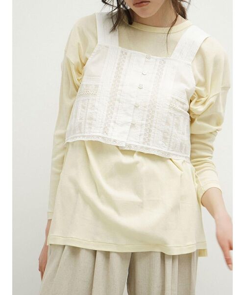 FIKA.(フィーカ)の「Cotton lace bustier(シャツ/ブラウス・レディース・ブラック/ピンク系その他2/オフホワイト・MEDIUM)」の13枚目の写真