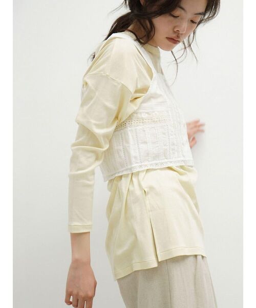 FIKA.(フィーカ)の「Cotton lace bustier(シャツ/ブラウス・レディース・ブラック/ピンク系その他2/オフホワイト・MEDIUM)」の14枚目の写真