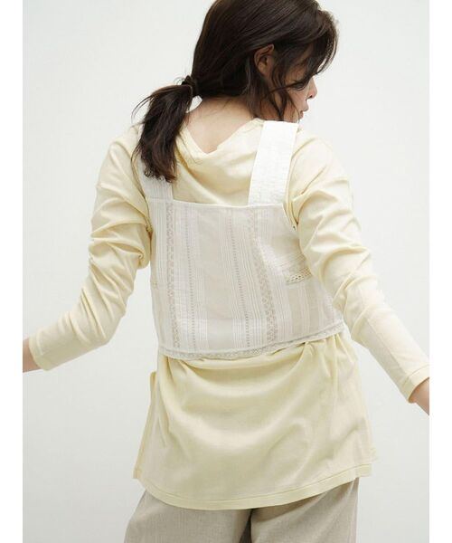 FIKA.(フィーカ)の「Cotton lace bustier(シャツ/ブラウス・レディース・ブラック/ピンク系その他2/オフホワイト・MEDIUM)」の15枚目の写真