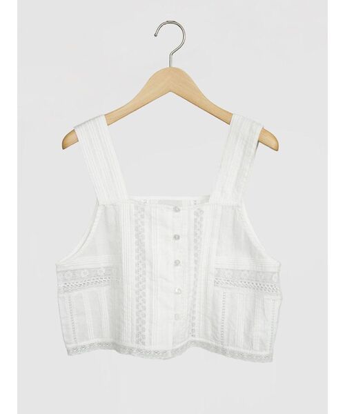 FIKA.(フィーカ)の「Cotton lace bustier(シャツ/ブラウス・レディース・ブラック/ピンク系その他2/オフホワイト・MEDIUM)」の22枚目の写真