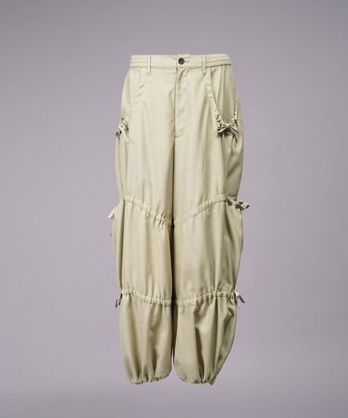 MAISON SPECIAL(メゾンスペシャル)の「《UNISEX》Cavalry Twills Prime-Wide Gathered Tiered Pants/キャバルリーツイルプライムワイドギャザーティアードパンツ【MAISON SPECIAL/メゾンスペシャル】(その他パンツ・メンズ・ベージュ/ブラック/グレイッシュベージュ・0/1/2)」の20枚目の写真