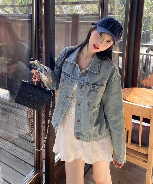 Miniministore（ミニミニストア）の「デニムジャケット レディース 春アウター（デニムジャケット・レディース・サックスブルー・M/L）」の2枚目の写真