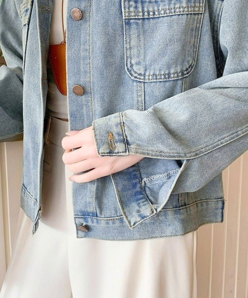 Miniministore（ミニミニストア）の「デニムジャケット レディース 春アウター（デニムジャケット・レディース・サックスブルー・M/L）」の12枚目の写真