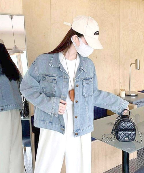 Miniministore（ミニミニストア）の「デニムジャケット レディース 春アウター（デニムジャケット・レディース・サックスブルー・M/L）」の13枚目の写真