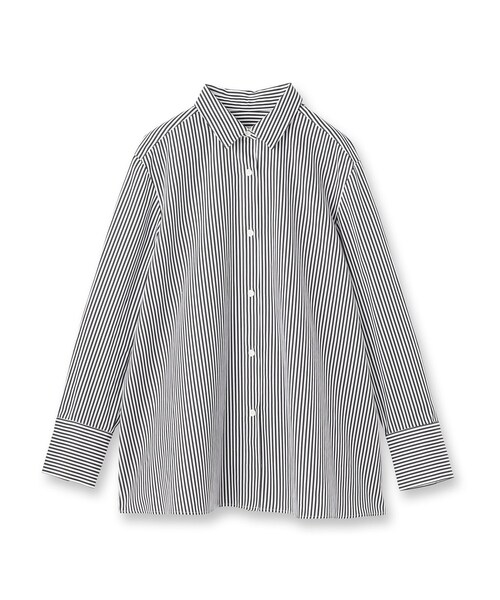 UNTITLED（アンタイトル）の「【コットン100／洗える】コットンブロードAラインシャツ（シャツ/ブラウス・レディース・オフホワイト/ブラック系2/ベージュ系その他5・04/02/00/44/48）」の4枚目の写真